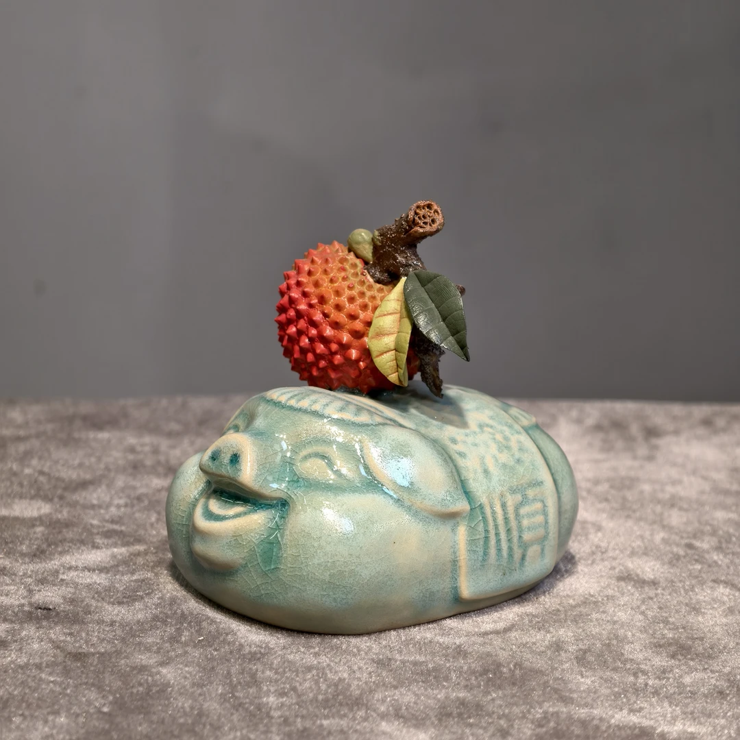 【诸事顺利】荔枝款摆件 长宽高：12*10*12cm