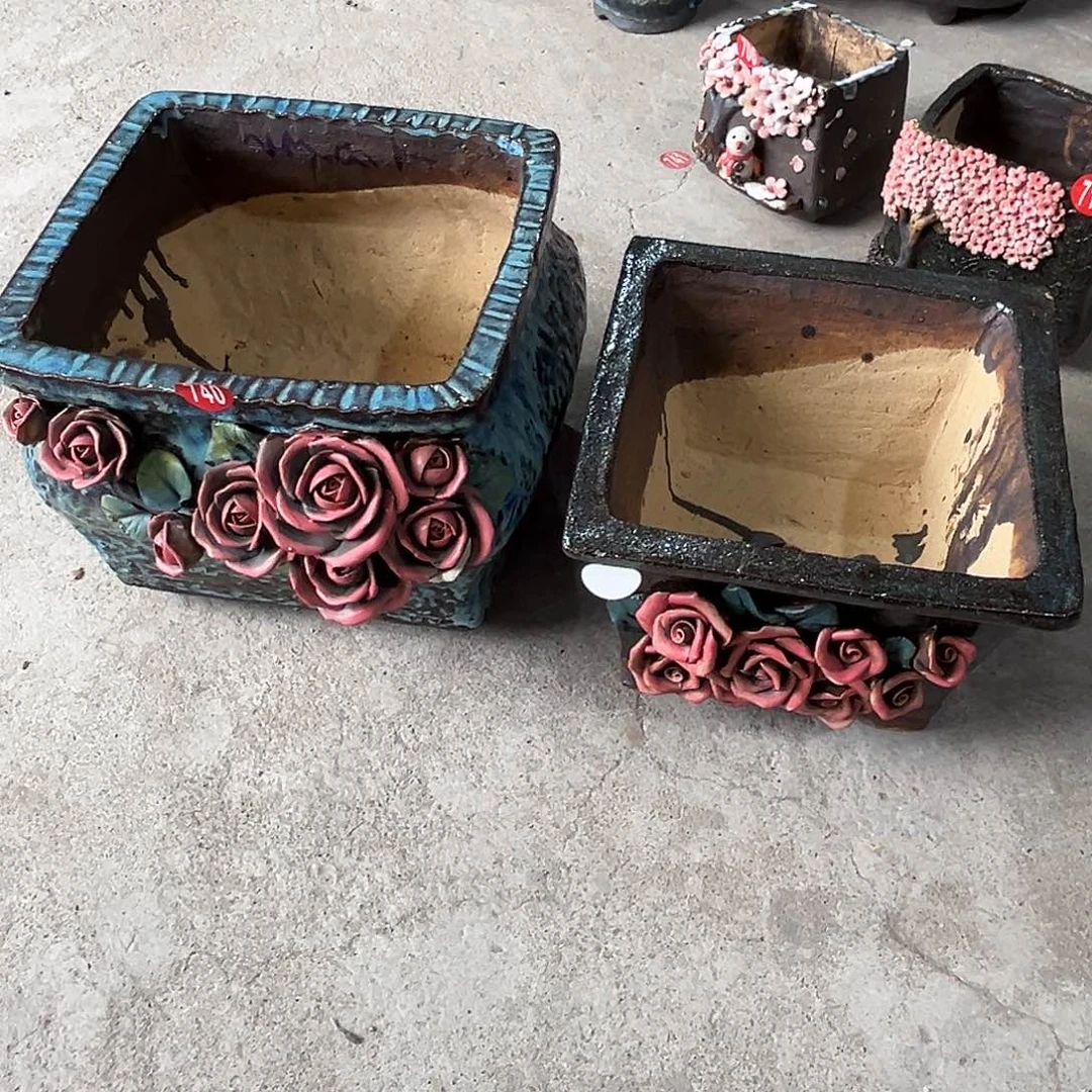 杨***青微瑕763 号陶然花器手工花盆