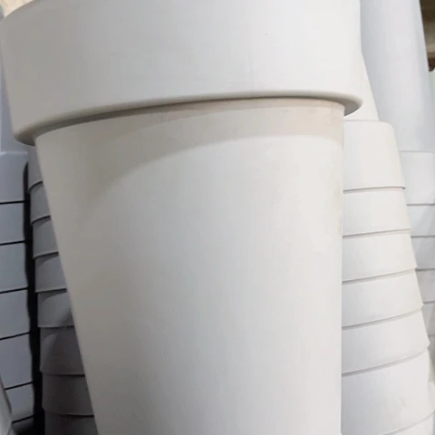 树脂月季盆35口4个灰白无托