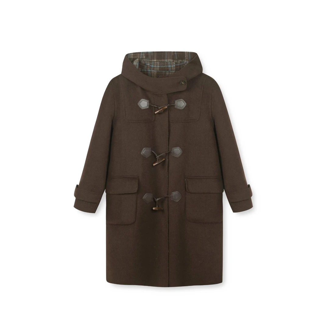 b1冬季新款【行走的钟摆】双面穿格纹显瘦大衣MDR4AD6220