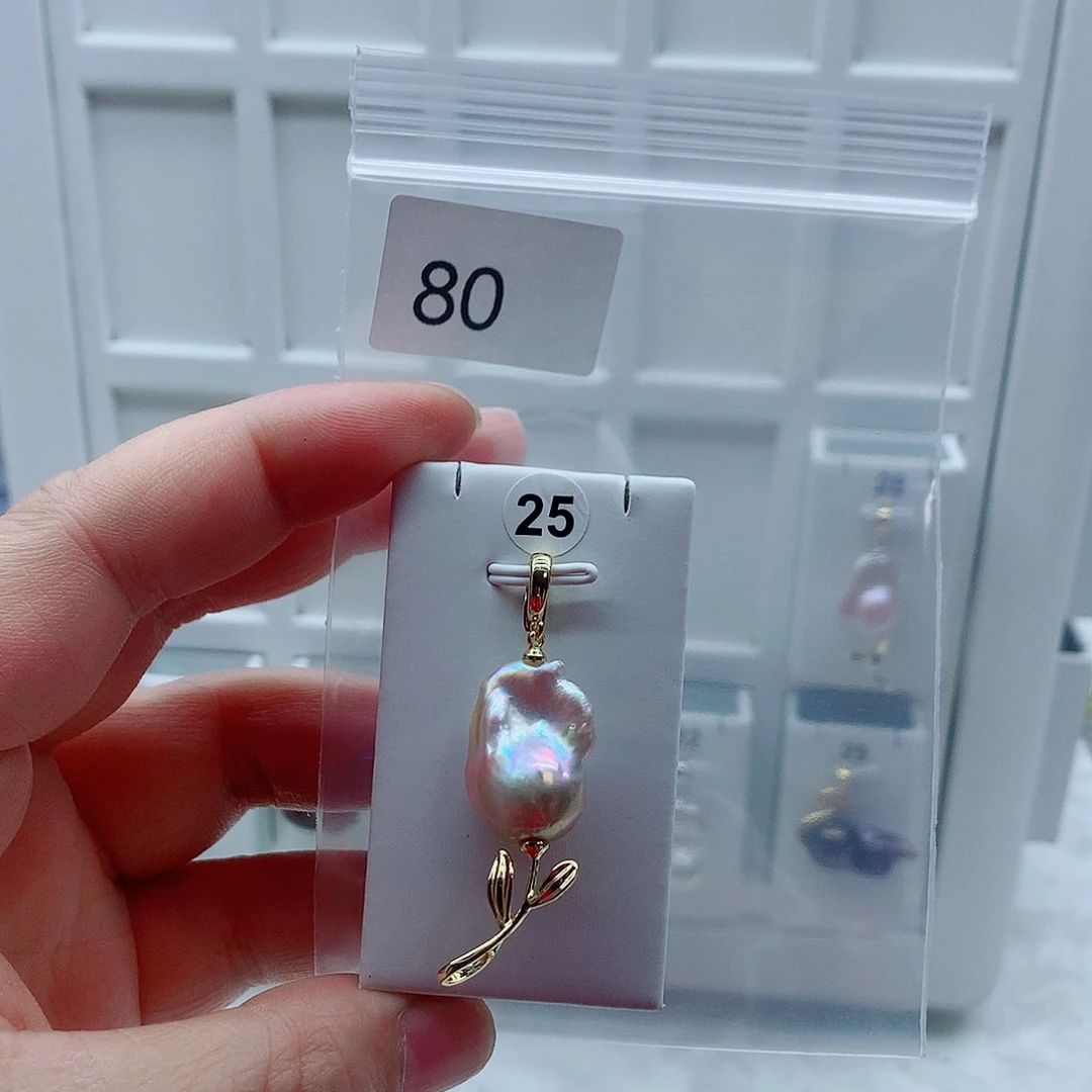 吊坠(不含链)淡水珍珠合金