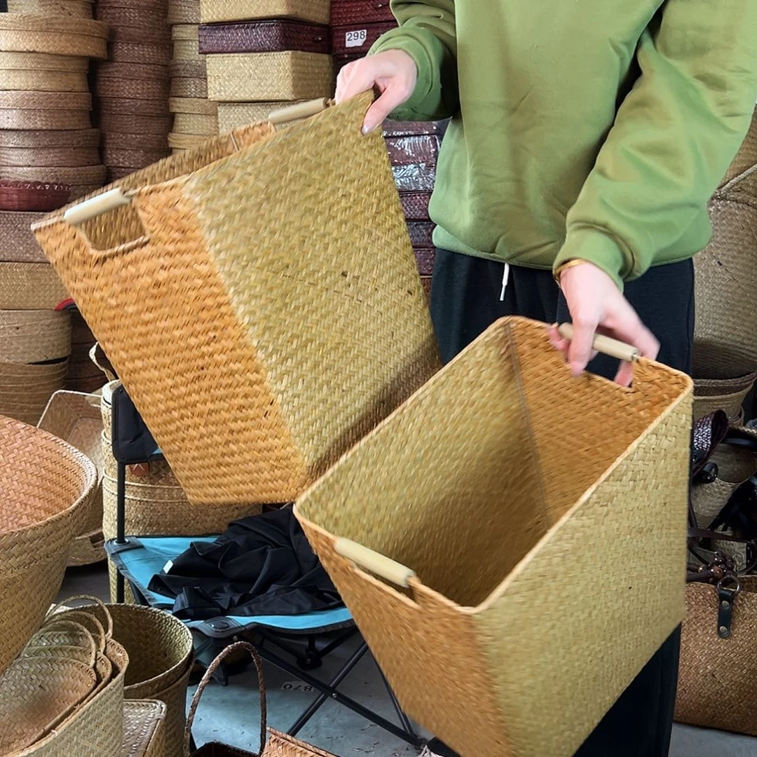 草编草编包/草编收纳盒微瑕疵