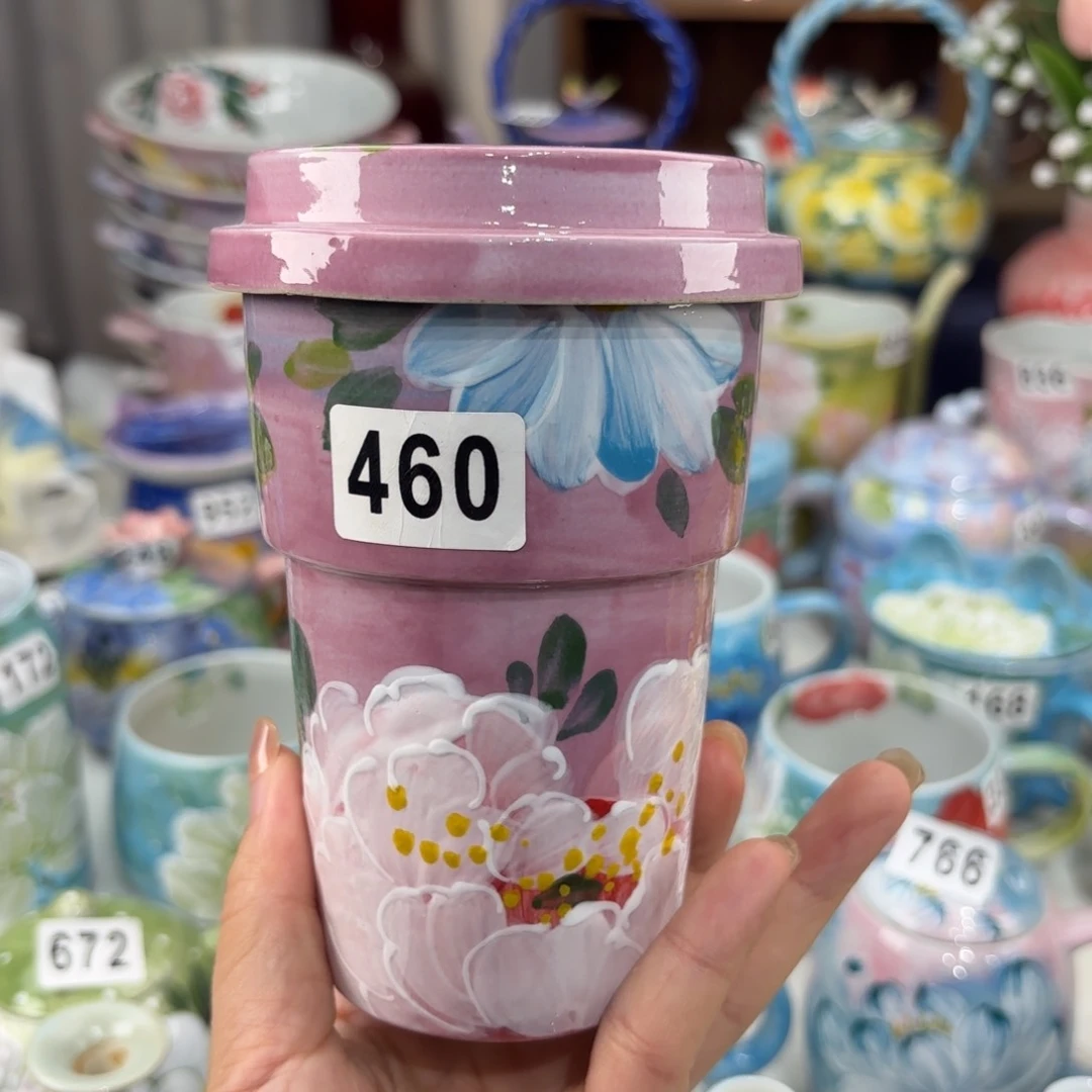 瓷片景德镇手绘高温釉下彩陶瓷茶具
