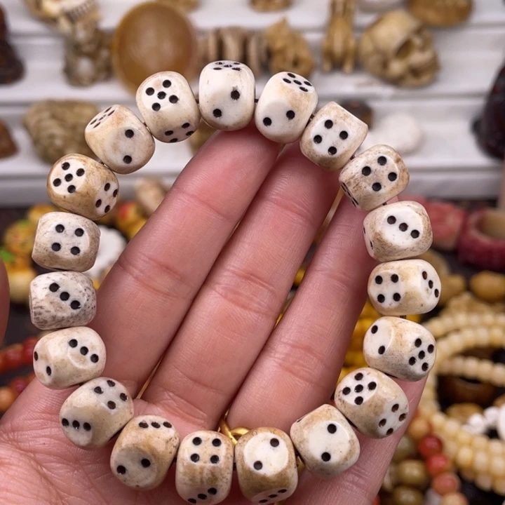 驼骨其他鹿角雕刻骰子14