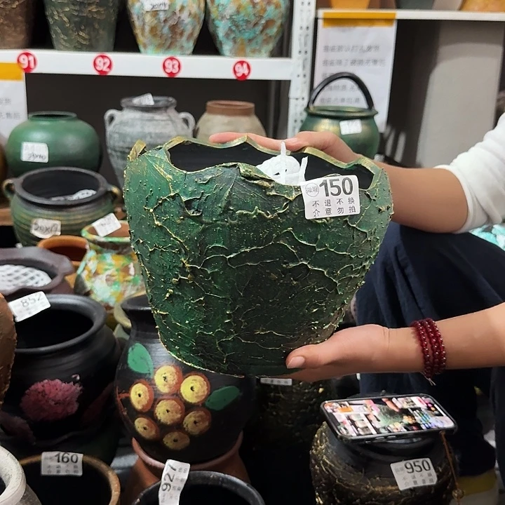 瑕疵金绿蛋壳150高度17口径20
