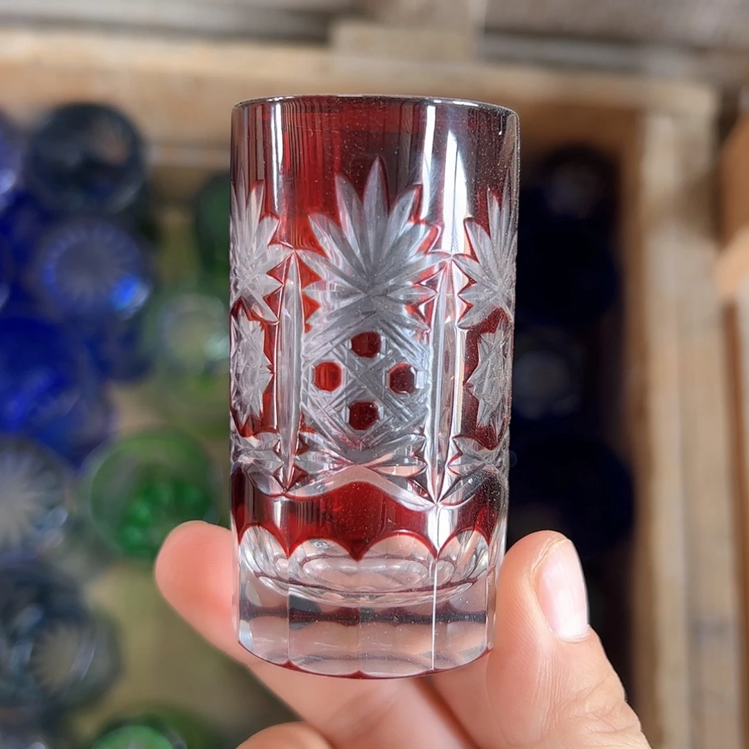水晶玻璃平底款微瑕一个