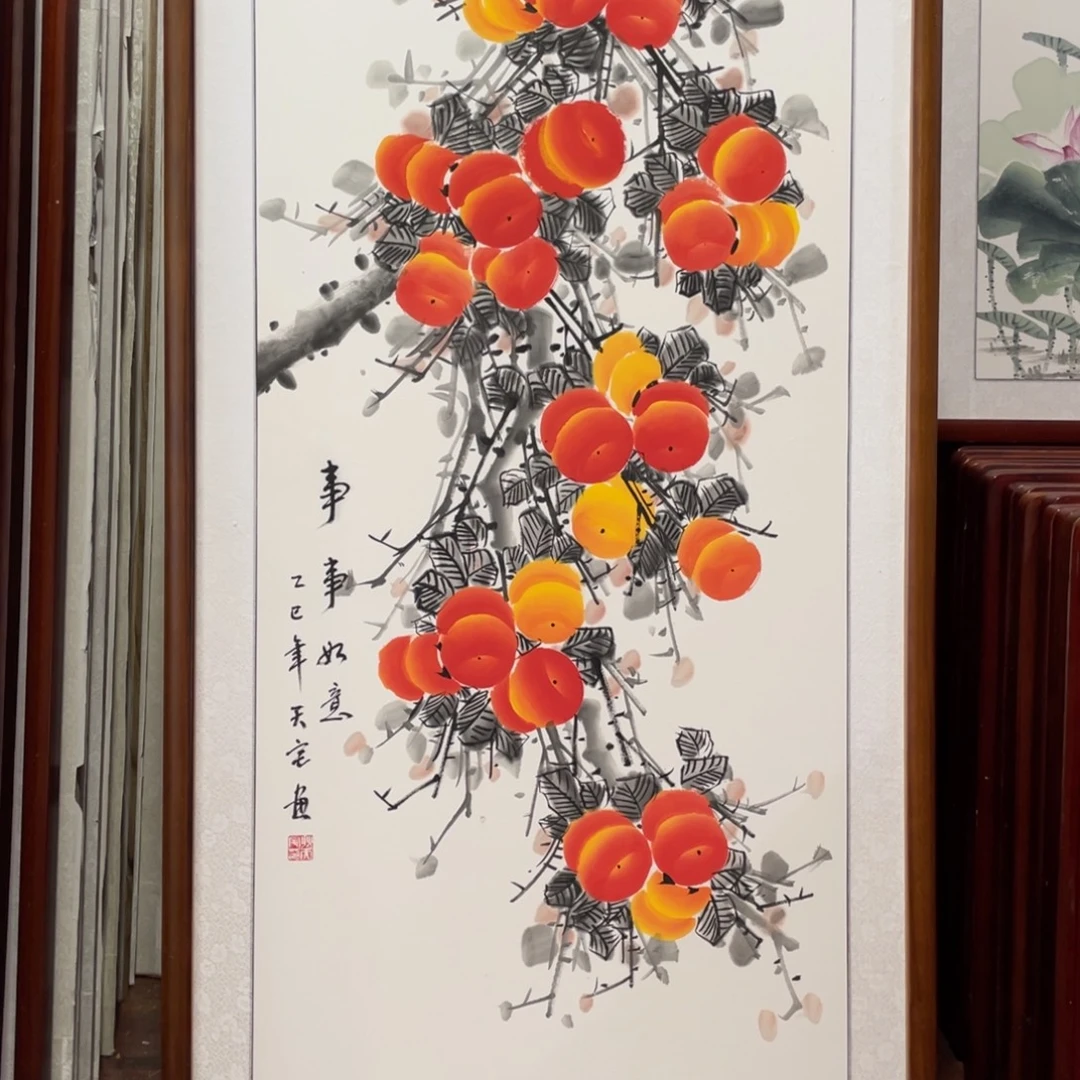 国画带框尺寸63*123厘米