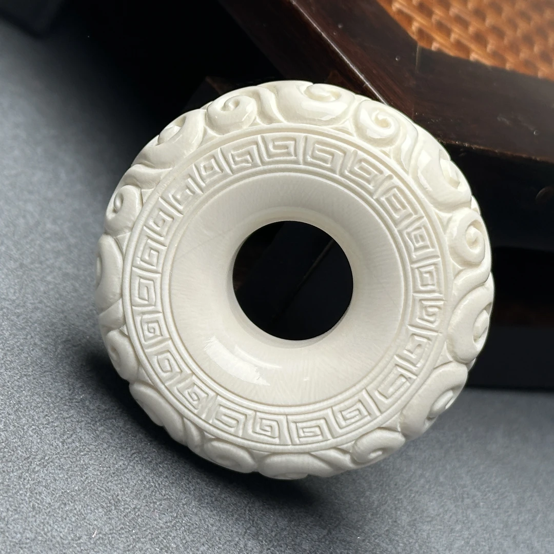 P7220天然猛犸牙扣子 53.5×21.4mm支持复检 假一罚四