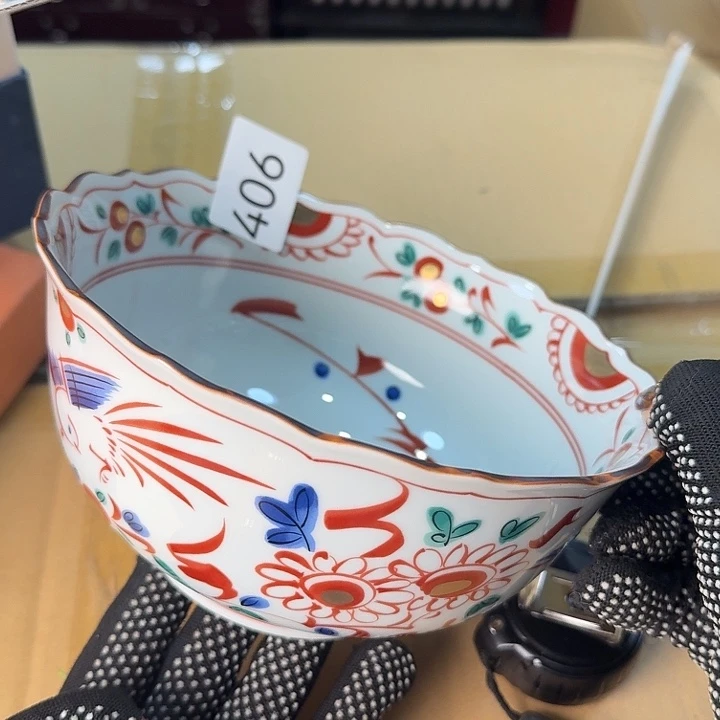 瓷片很好看的汤钵子