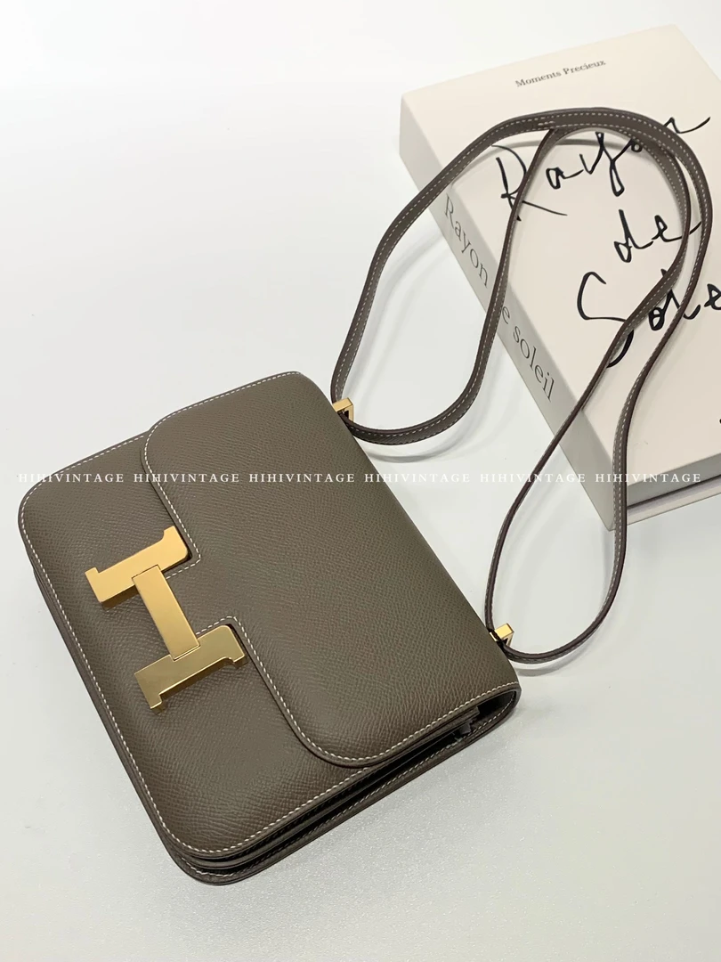 99新 Chanel/香奈儿 HIHI大象灰金扣康康19Z刻8834560JL