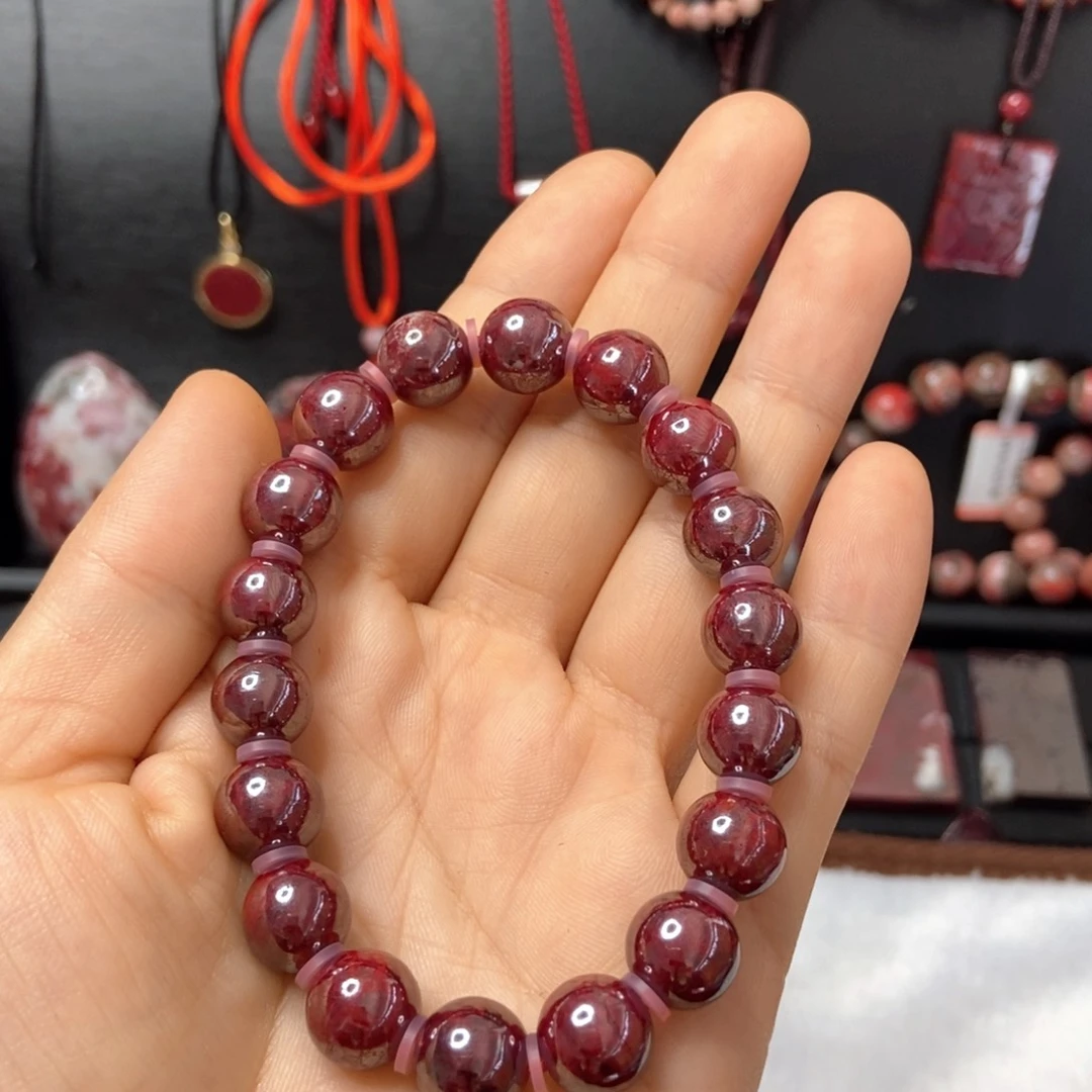 无非金属天然原矿红砂手串75克