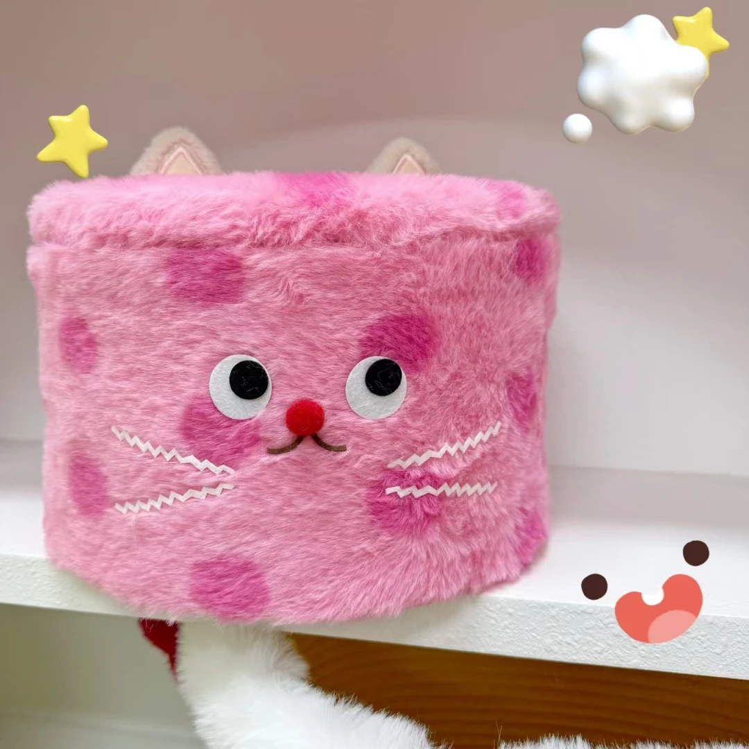 波点猫储物筐新款