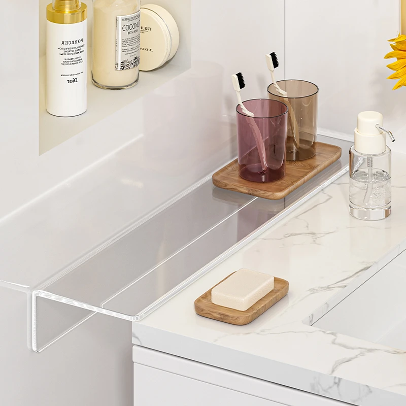 洗手台缝隙挡板洗手间防水隔板柜空隙挡板台面延长板亚克力分隔板