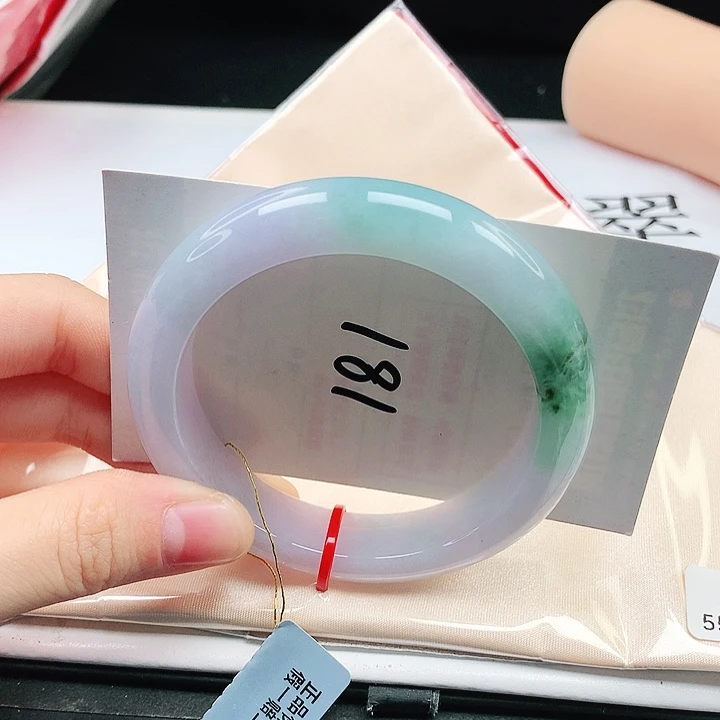 翡翠手镯未镶嵌缅甸天然a货手镯55+