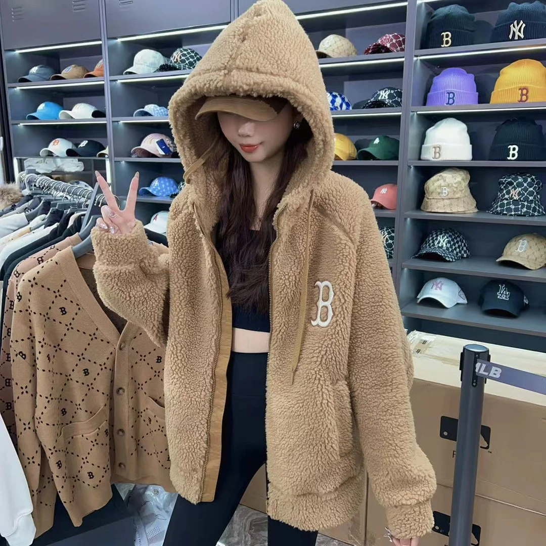 CLNKEL联名款满印羊羔绒百搭时尚冬季男女同款117 乐瑶1