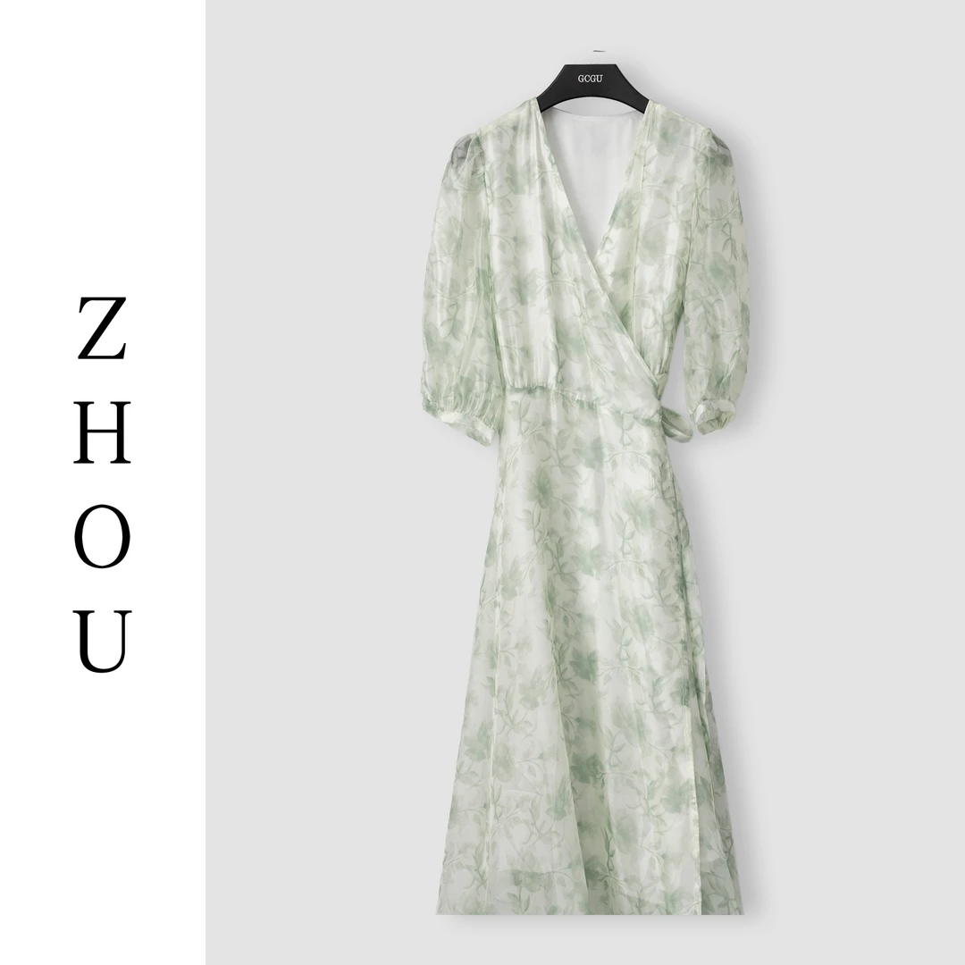 （周哥甄选）绿色连衣裙-24261