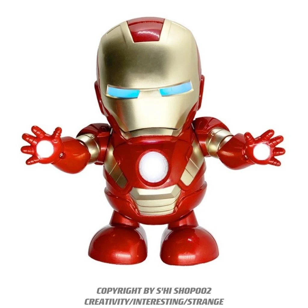 ' 家！1-2岁电动摇摆唱歌发光蜘蛛侠62首会跳舞的钢铁侠机器人