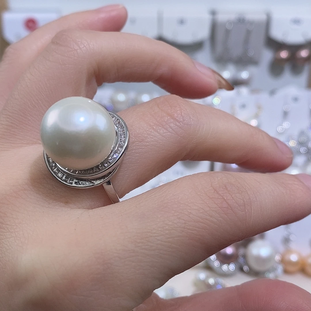 淡水珍珠未镶嵌戒指w15