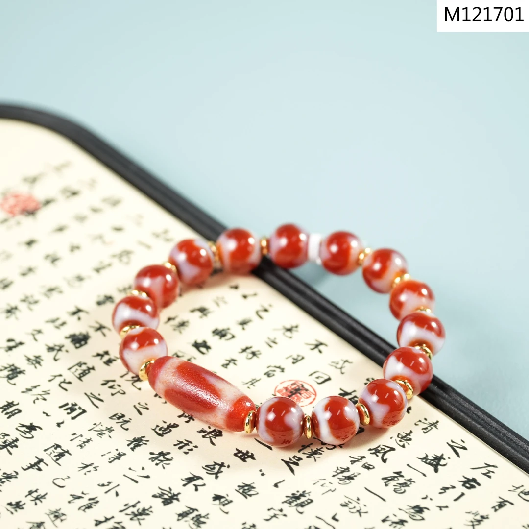 【老掌柜】红肉虎牙玛瑙手串 M121701