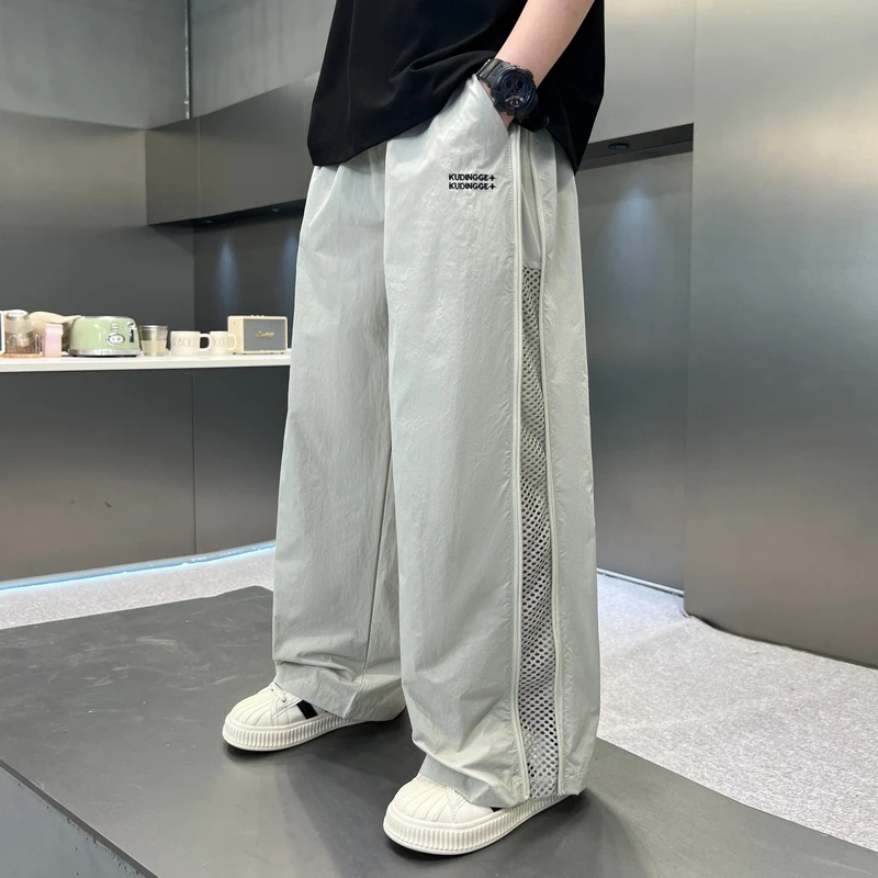 儿童夏装大男店铺童装冰丝夏季薄款直筒裤子防蚊裤新款运动速干裤