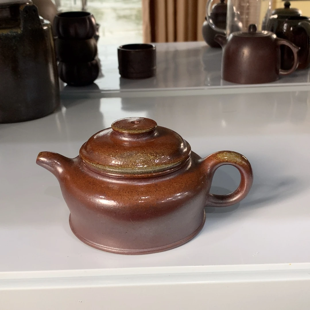 茶壶紫砂纯自然柴烧