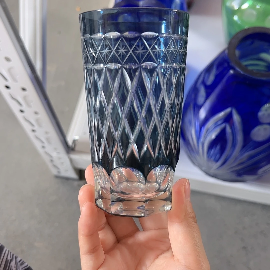水晶玻璃高脚款微瑕一个