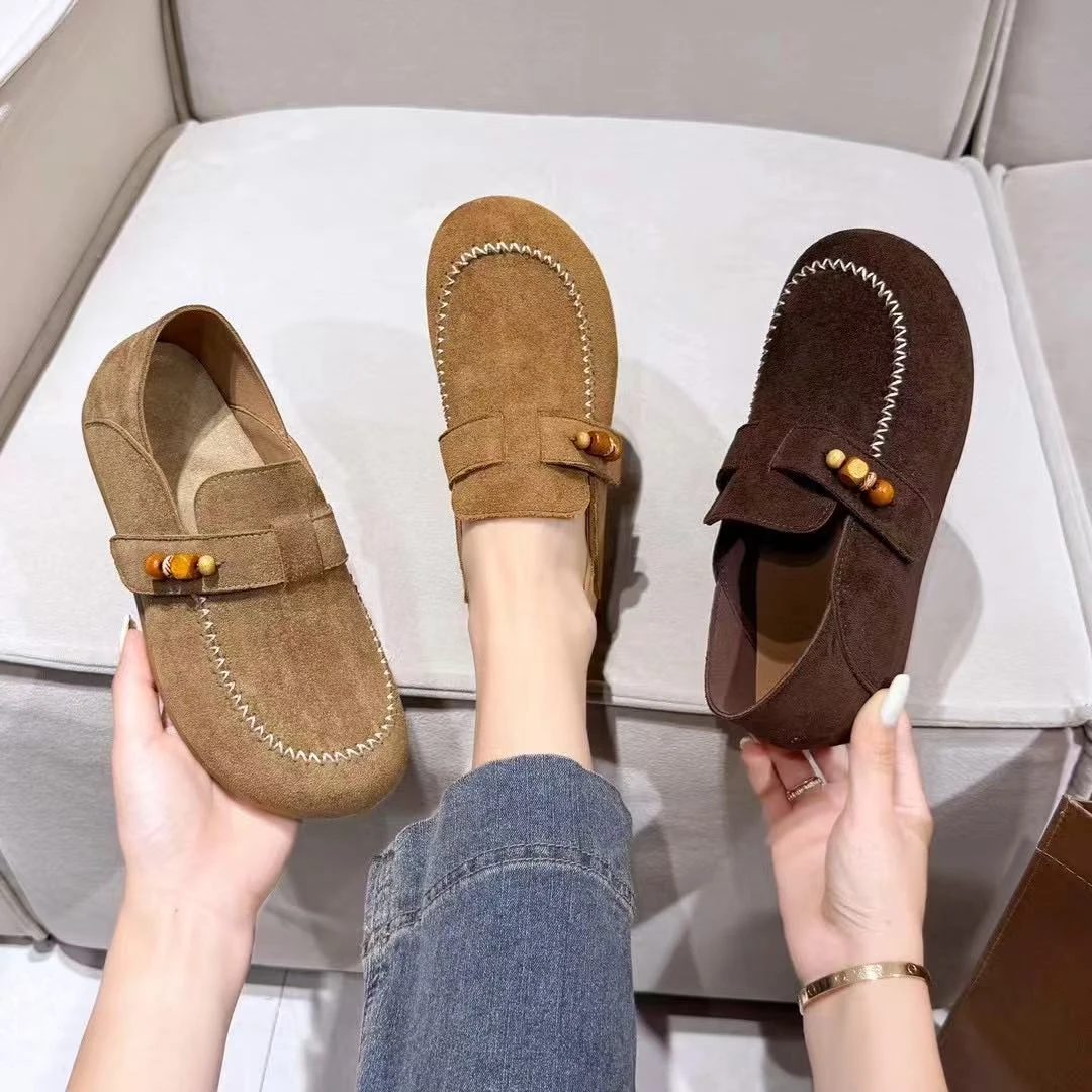 秋新款女士休闲芒果头勃肯鞋舒适百搭时尚软底