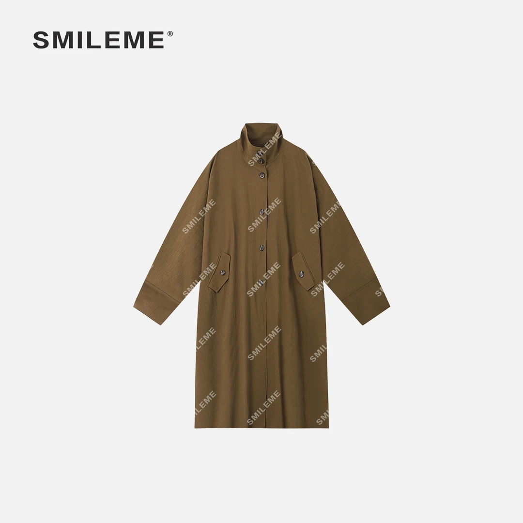 2-SMILEME【风旅牧野】秋季新款气质感时尚百搭通勤宽松风衣外套