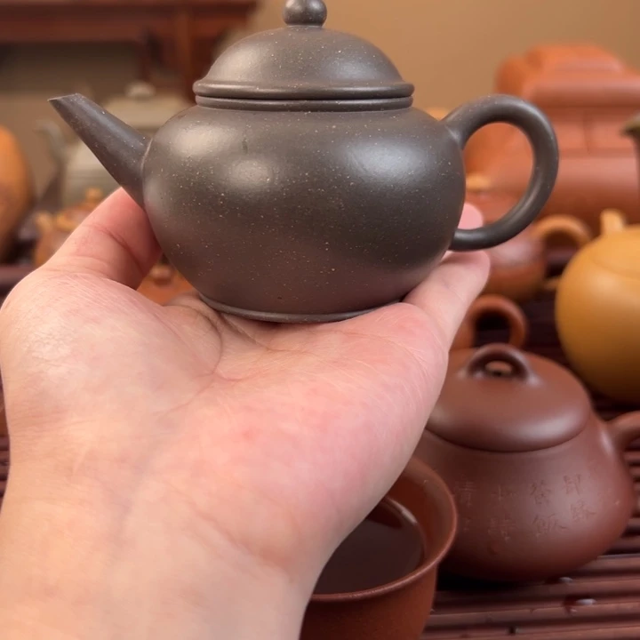 茶壶紫砂天青泥水平130cc