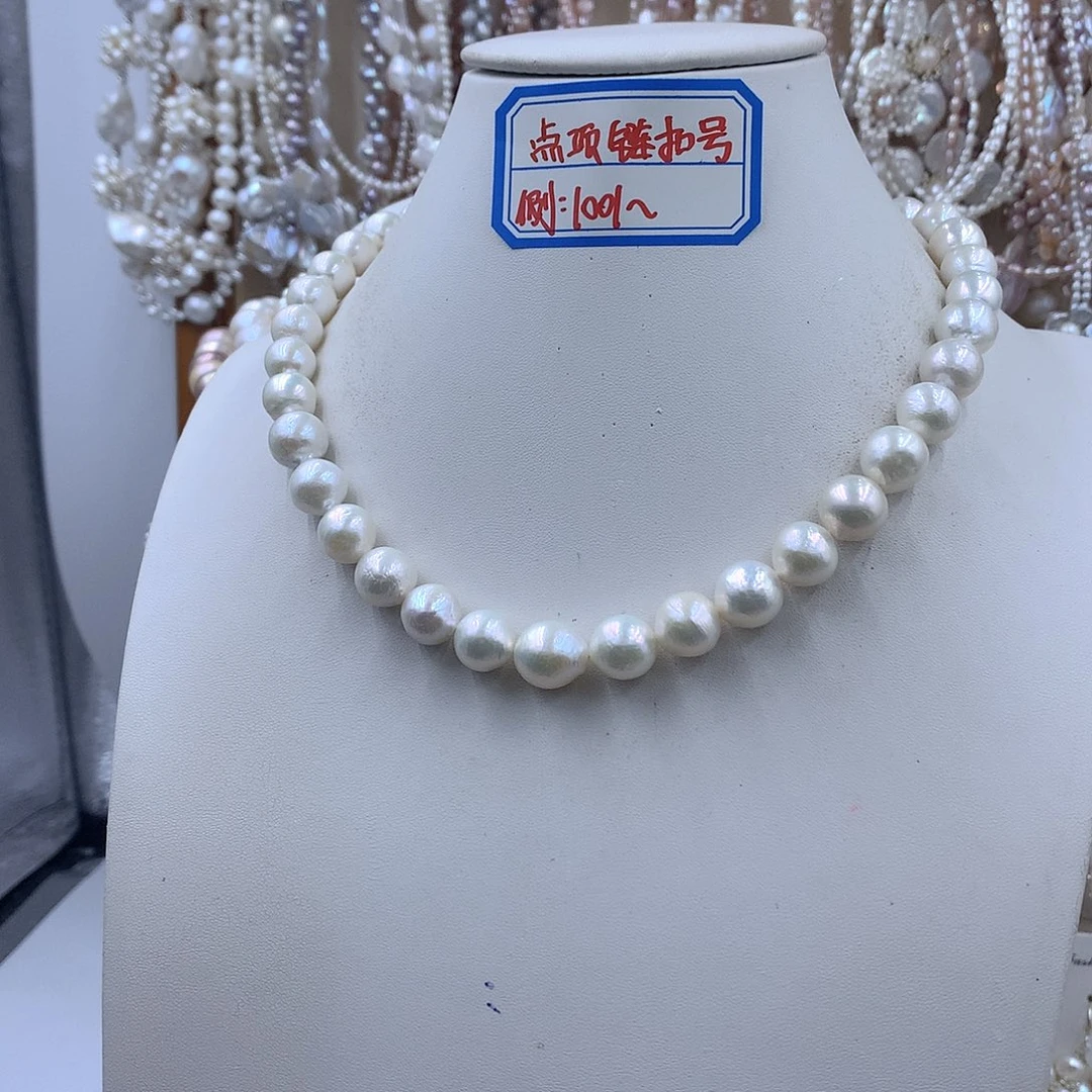 银S925镶嵌项链耳饰淡水珍珠
