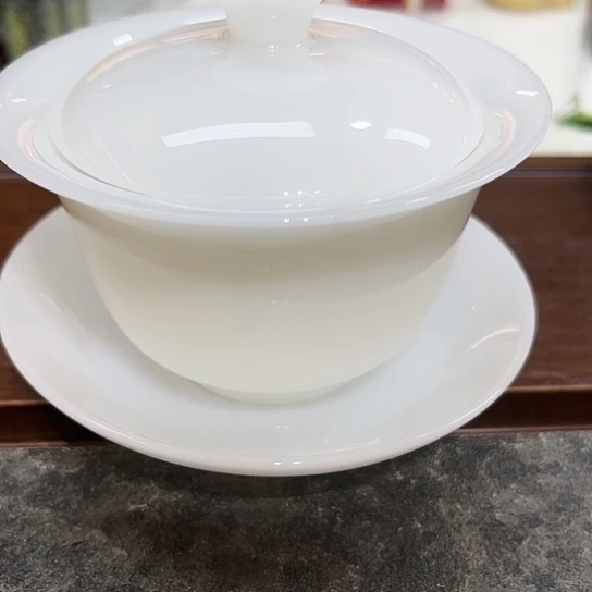 坨****妹高档璞玉瓷元宝三才盖碗88888888