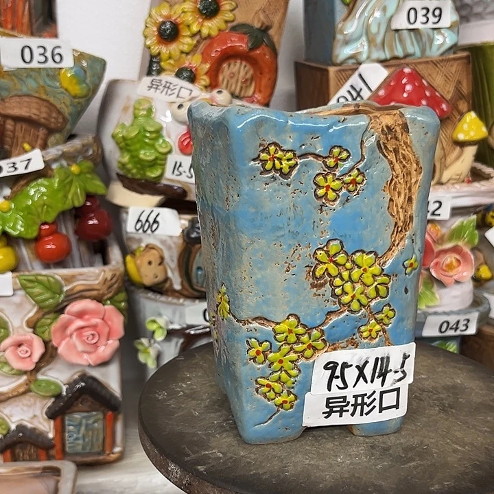 粗陶材质多肉花盆