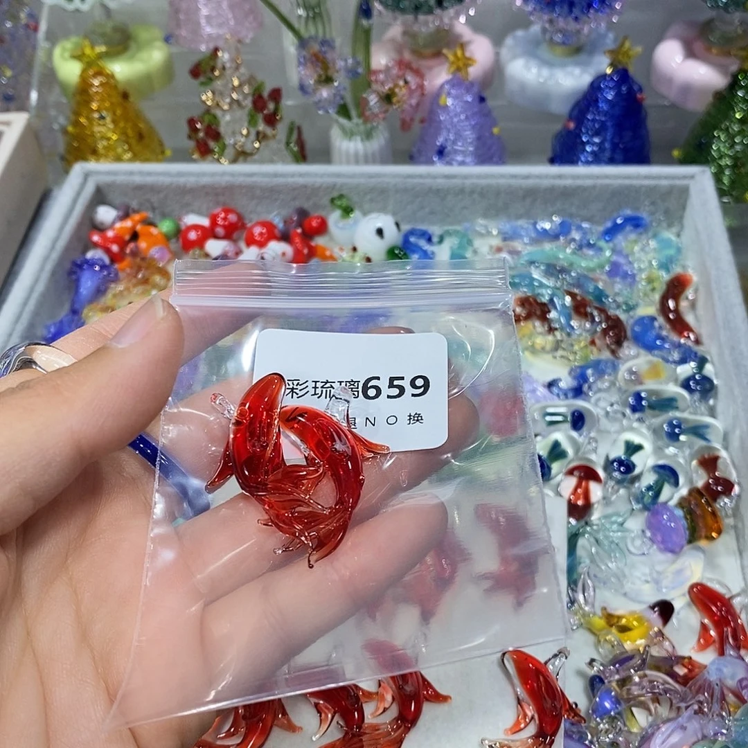 千***白颈饰玻璃659锦鲤两只