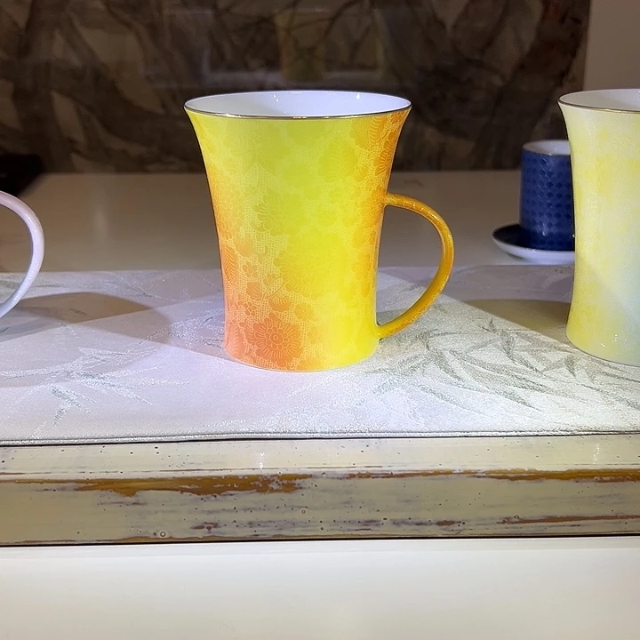 古帛扒花工艺大咖啡杯