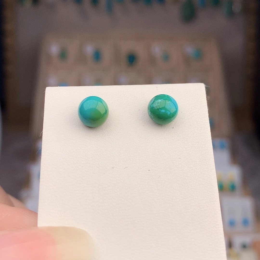 绿松石银S925镶嵌颈饰