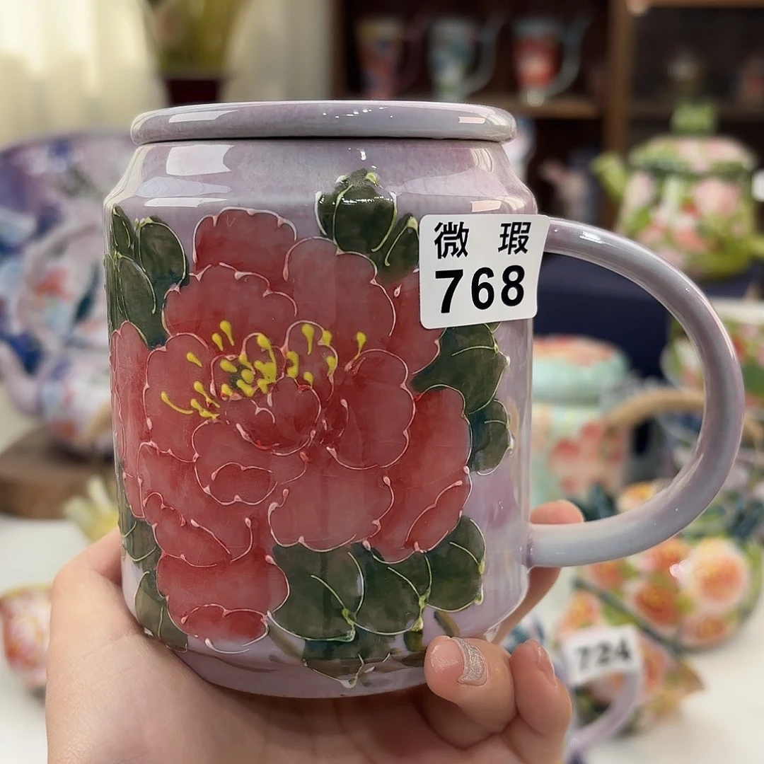 景德镇手绘高温釉下彩陶瓷茶具