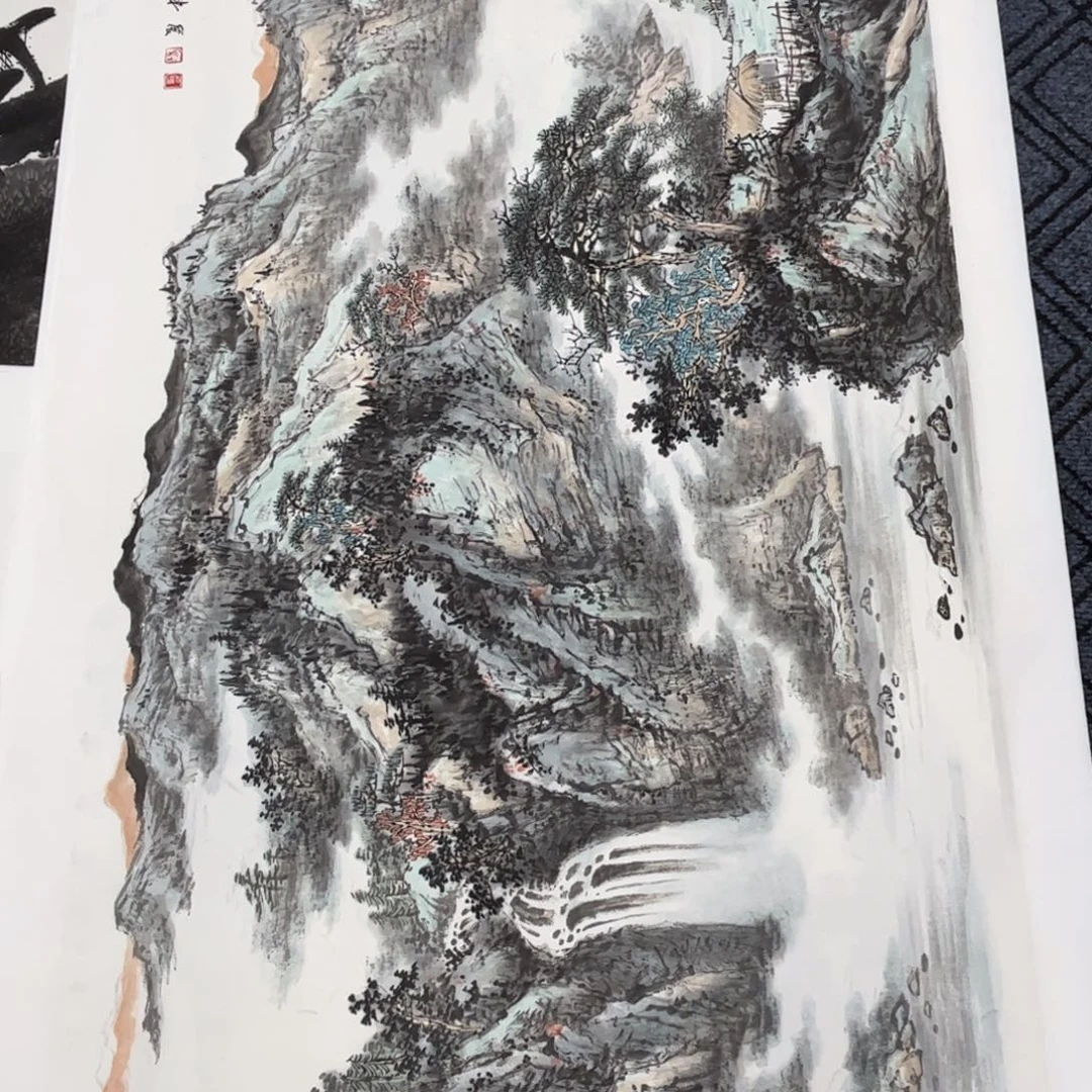 冰***国画四尺山水作品