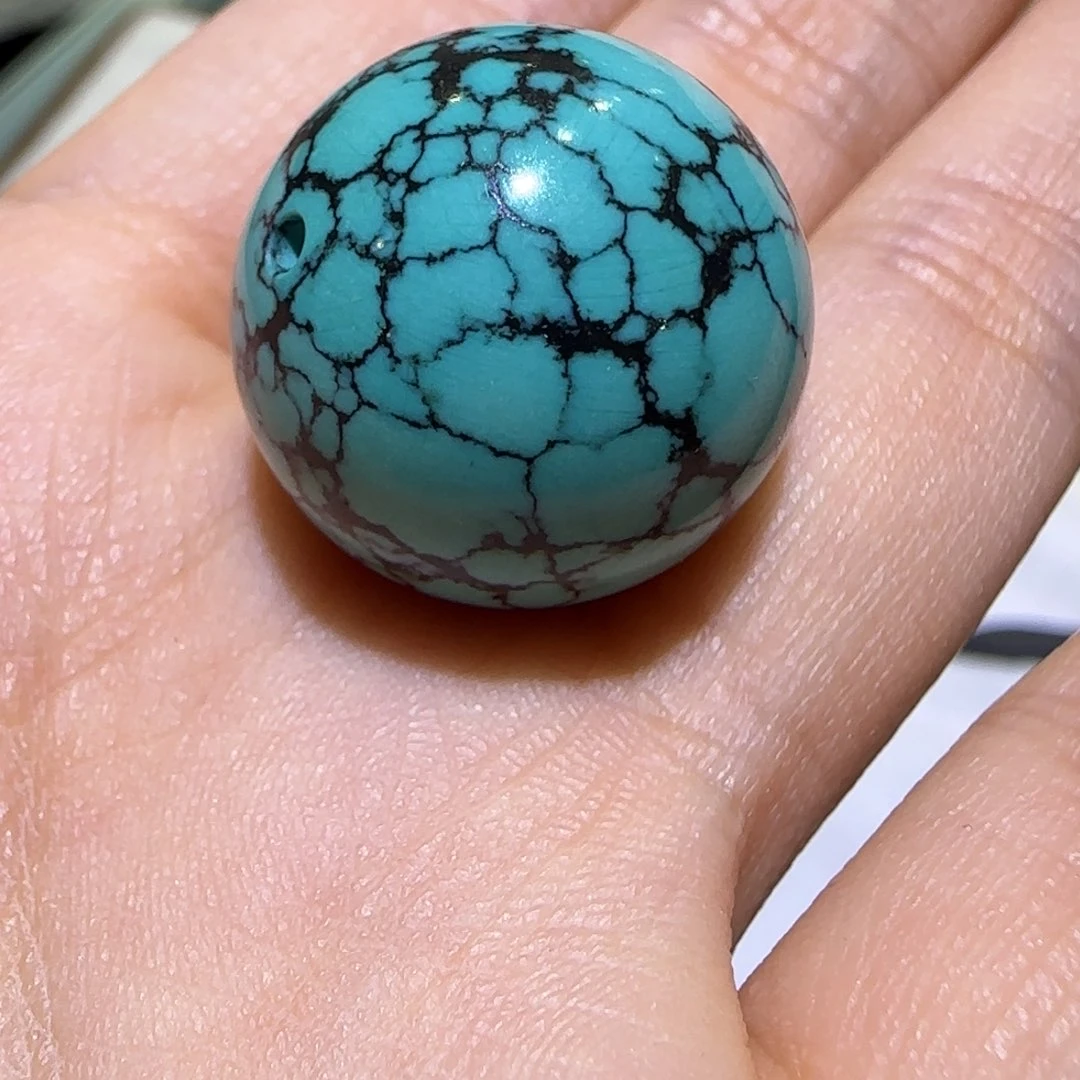 未镶嵌绿松石珠宝奇石21mm 15.3g
