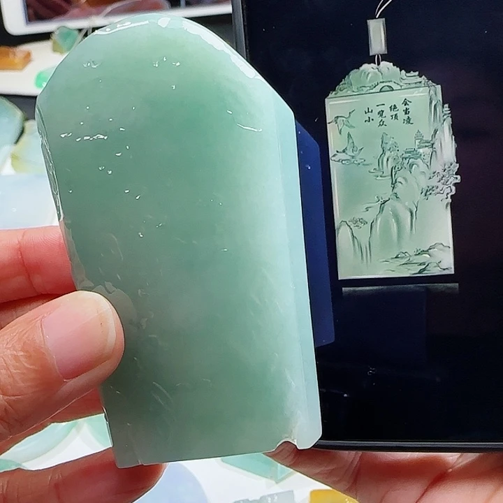 定制翡翠未镶嵌翡翠挂件