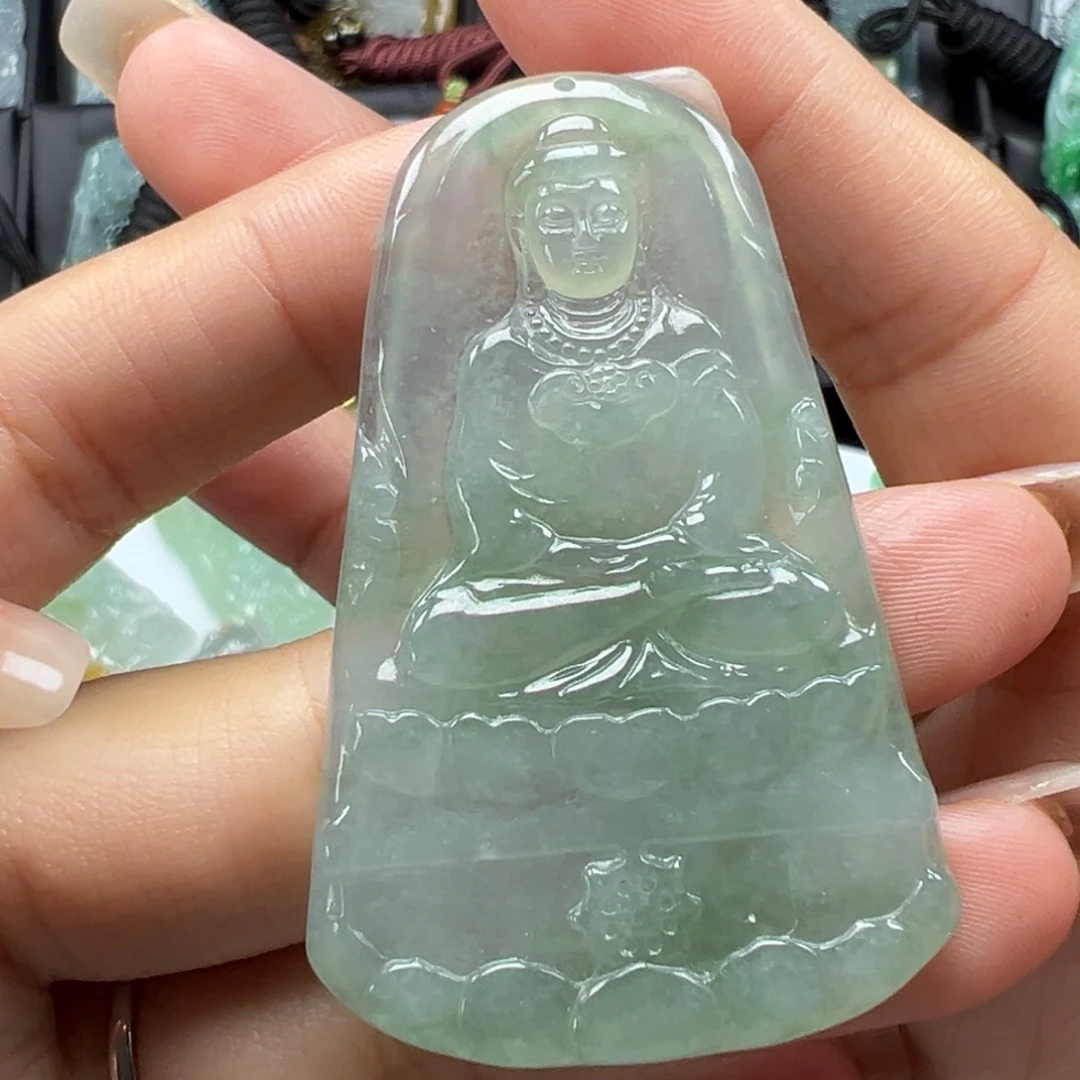 翡翠未镶嵌颈饰大日