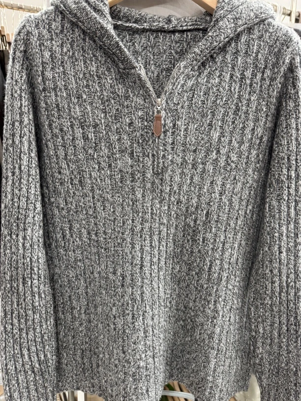 半拉链帽衫8644长袖针织衫毛衣秋冬新款韩版百搭宽松显瘦上衣