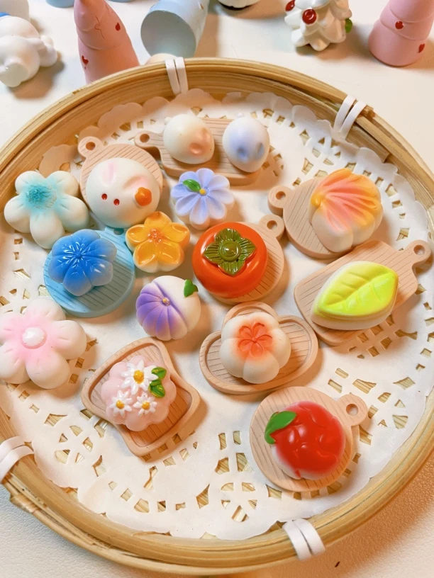 【主播代拆】仿真糕点 和果子食玩 立体桌面摆件DIY潮流摆件