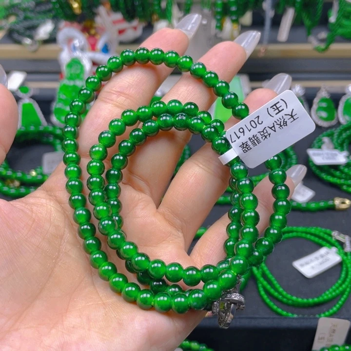 翡翠未镶嵌颈饰项链6