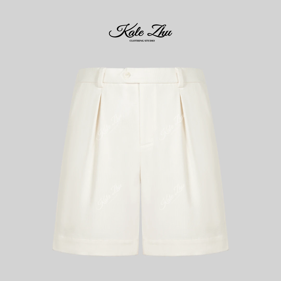 【KALE ZHU】条纹灯芯绒百搭时尚短裤 KZZA2K629