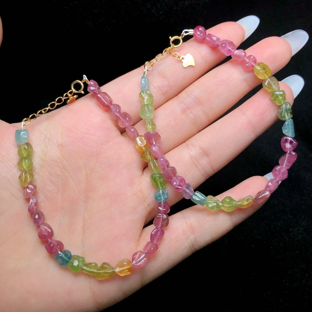 【云上叙】碧玺手链-多样性发其一-随形-V60606-M（甄选）