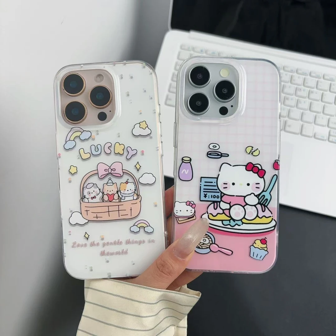 文琪拍1拆3  适用于苹果双层手机壳 防摔可爱卡通