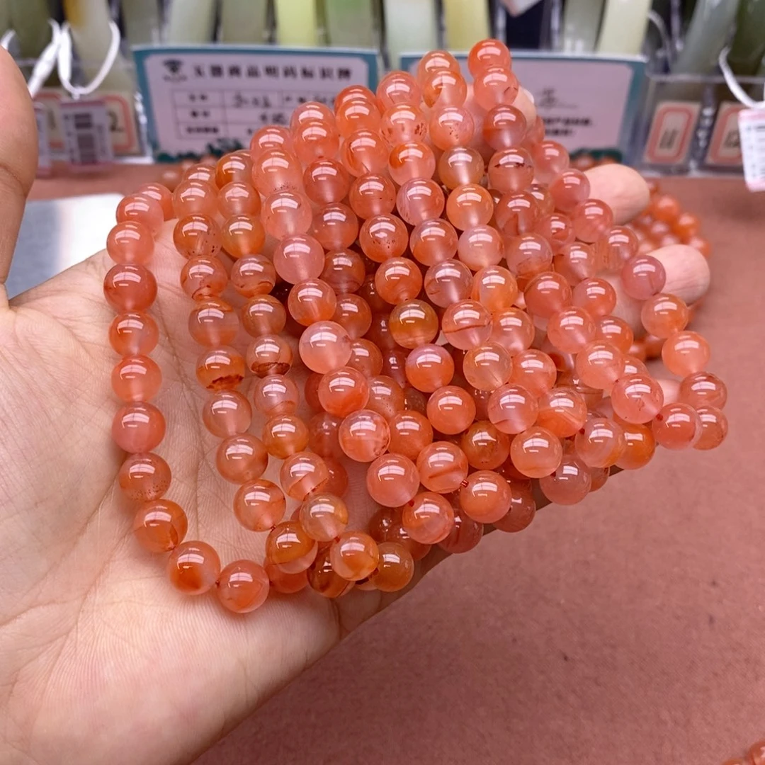 南红玛瑙未镶嵌手串卡8