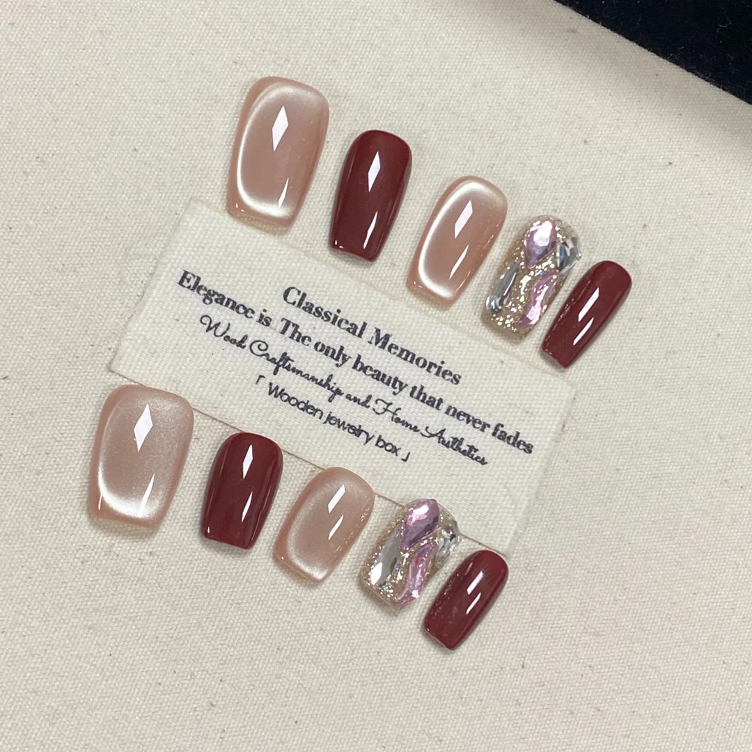 设计师专款-【爱情来了】JD1848纯手工新款轻奢高级感穿戴美甲