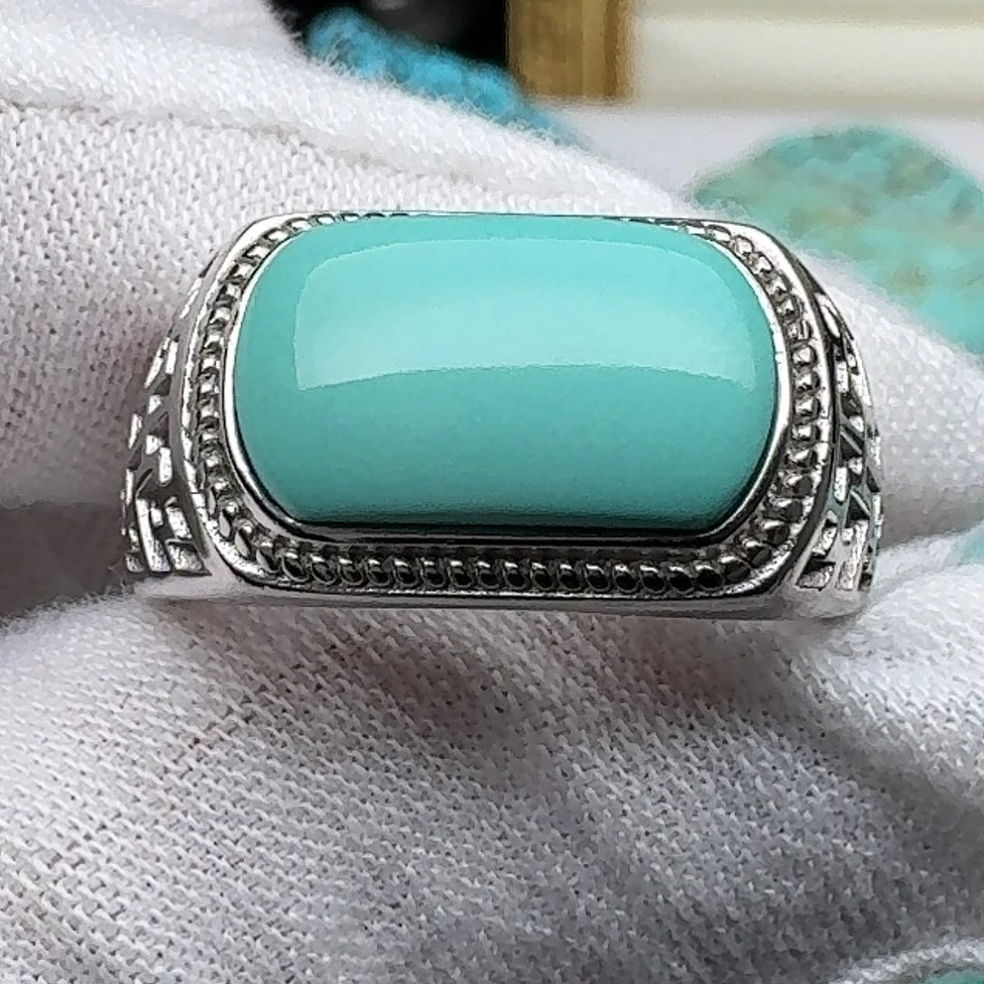 绿松石银S925镶嵌珠宝奇石