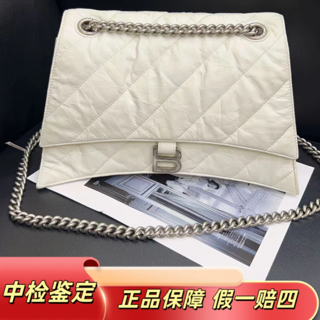 95新 Balenciaga/巴黎世家 98新CRUSH中号沙漏包31.5 *18 *13.5